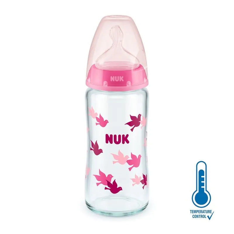 Mamadera de Vidrio First Choice Sensor de Temperatura 240ml, Nuk