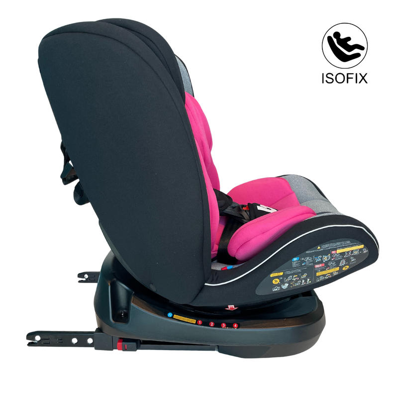 Silla De Auto Multi Etapa Isofix Bebeglo RS-3840-2 Fucsia