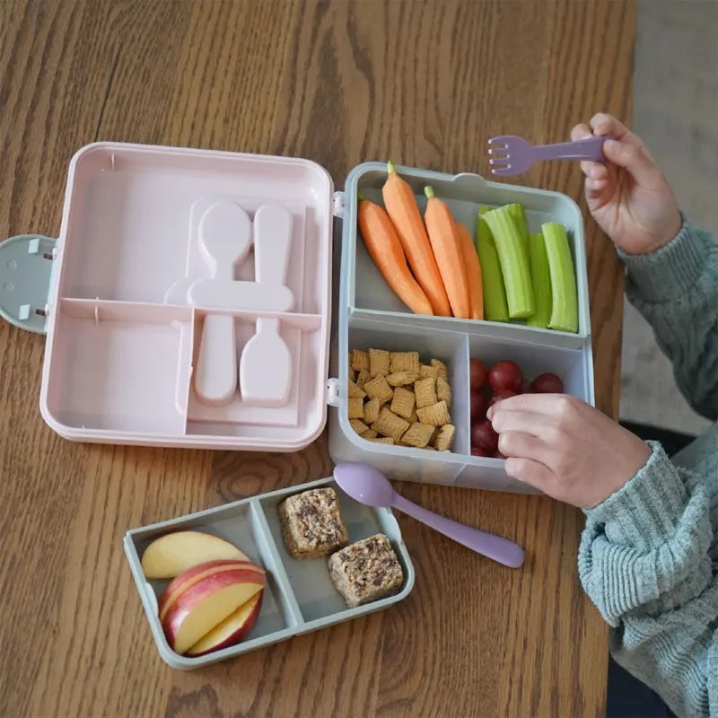 Lonchera Bento Box con cubiertos Rosa, Melii