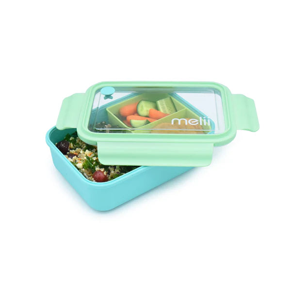 Lonchera Bento Box con divisor 1250ml Azul, Melii