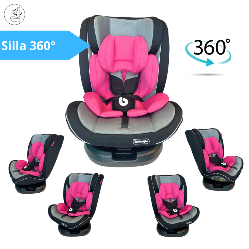 Silla De Auto Multi Etapa Isofix Bebeglo RS-3840-2 Fucsia