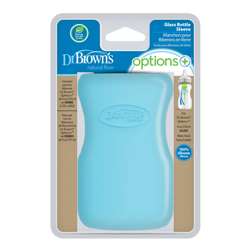 Funda Protección Mamadera Vidrio 270ml Azul, Dr.Brown&