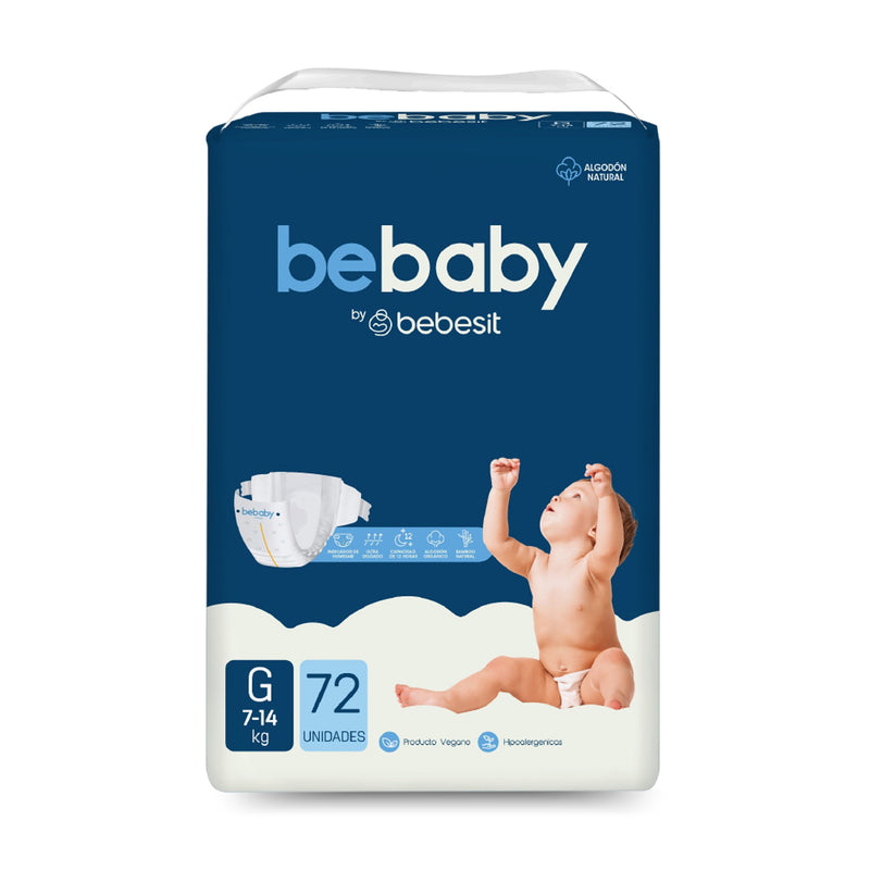 Pañales BeBaby Premium G 72u Hipoalergénico, Bebesit