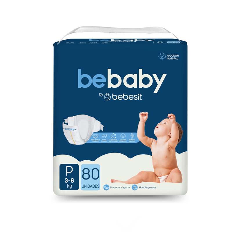 Pañales BeBaby Premium  P 80u Hipoalergénico, Bebesit