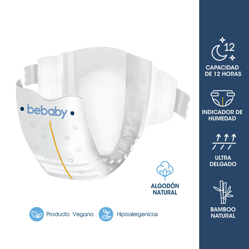 Pañales BeBaby Premium  P 80u Hipoalergénico, Bebesit