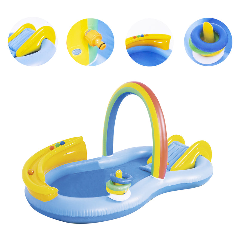 Piscina Centro de Juegos Arcoiris tobogan Aspersor Be Splash