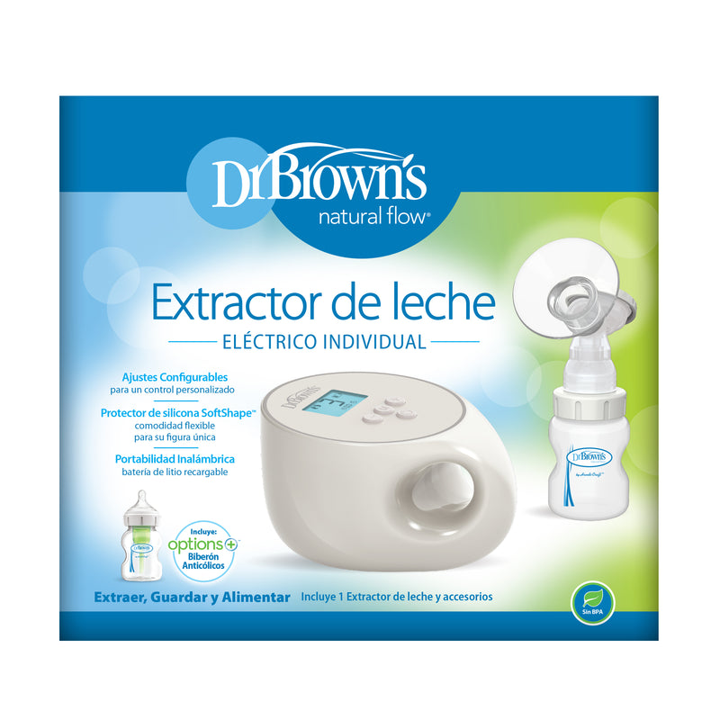 Extractor de Leche Eléctrico individual 220V c/ Mam Boca Ancha 150ml, Dr.Brown&