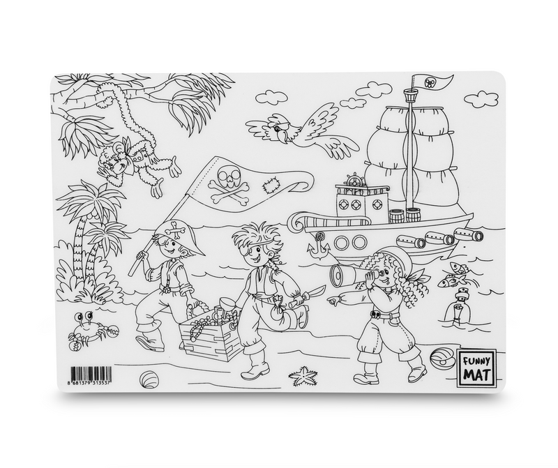 FUNNY MAT PIRATAS & VEHÍCULOS 2 PACK CON 6 ROTULADORES.