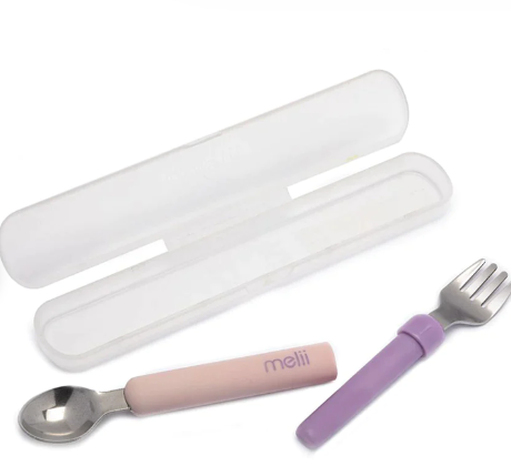 Set cuchara y tenedor Rosado morado, Melii