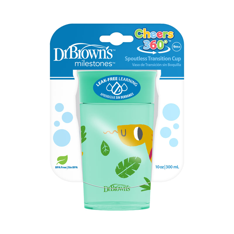 Vaso 360° sin asas 300ml 9M+ Verde, Dr.Brown&