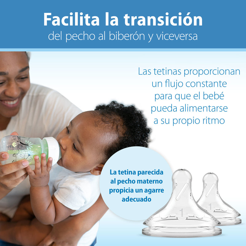 Kit inicio mamaderas Boca ancha anticolico, Dr.Brown&