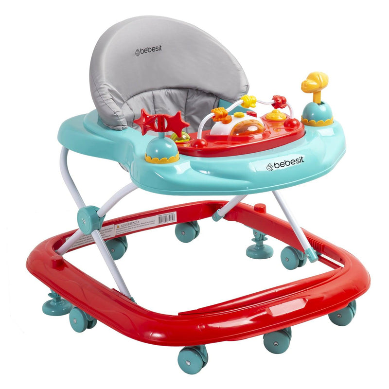 Andador Airbus Rojo Celeste, Bebesit - KIDSCLUB Tienda ONLINE