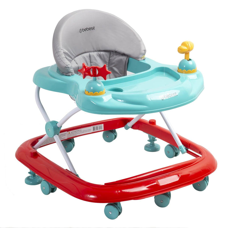 Andador Airbus Rojo Celeste, Bebesit - KIDSCLUB Tienda ONLINE