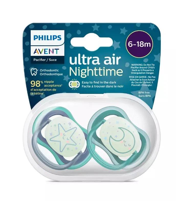 Chupete Ultra Air Night 6-18 meses Avent SCF376/13 - KIDSCLUB Tienda ONLINE