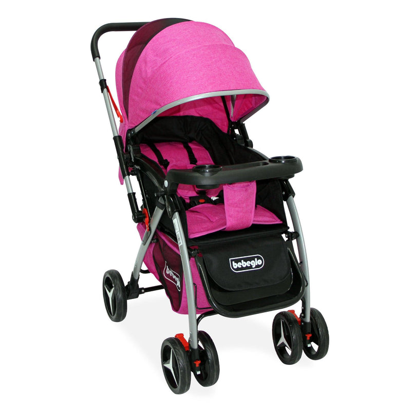 Coche de Paseo Bebeglo Atlas RS-13806-2 Fucsia - KIDSCLUB Tienda ONLINE