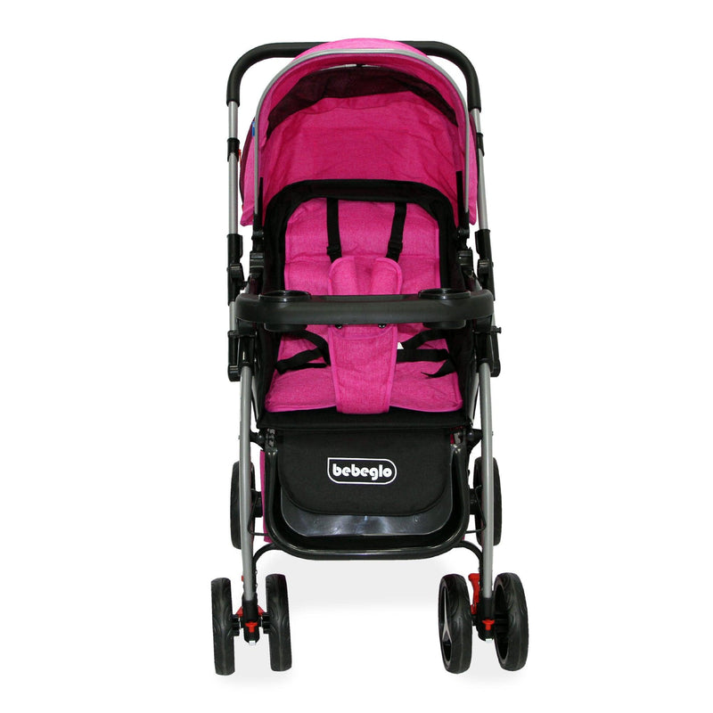 Coche de Paseo Bebeglo Atlas RS-13806-2 Fucsia - KIDSCLUB Tienda ONLINE