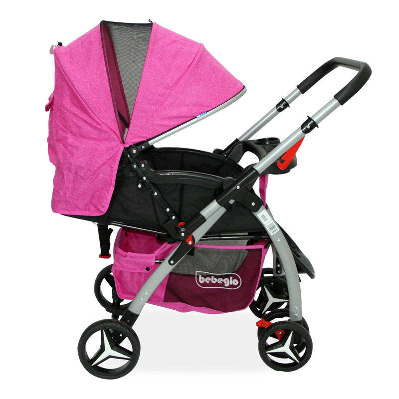 Coche de Paseo Bebeglo Atlas RS-13806-2 Fucsia - KIDSCLUB Tienda ONLINE