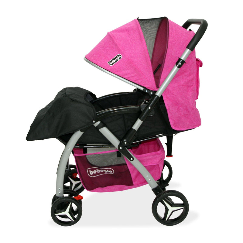 Coche de Paseo Bebeglo Atlas RS-13806-2 Fucsia - KIDSCLUB Tienda ONLINE