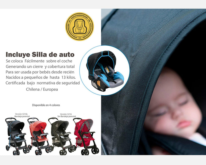 Coche Travel System Jazz Rojo - KIDSCLUB Tienda ONLINE