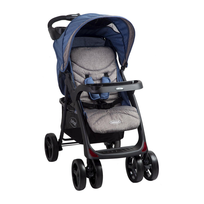 Coche Travel System Lisboa Gris Azul - KIDSCLUB Tienda ONLINE