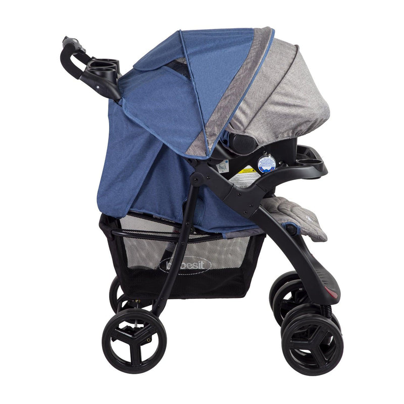 Coche Travel System Lisboa Gris Azul - KIDSCLUB Tienda ONLINE