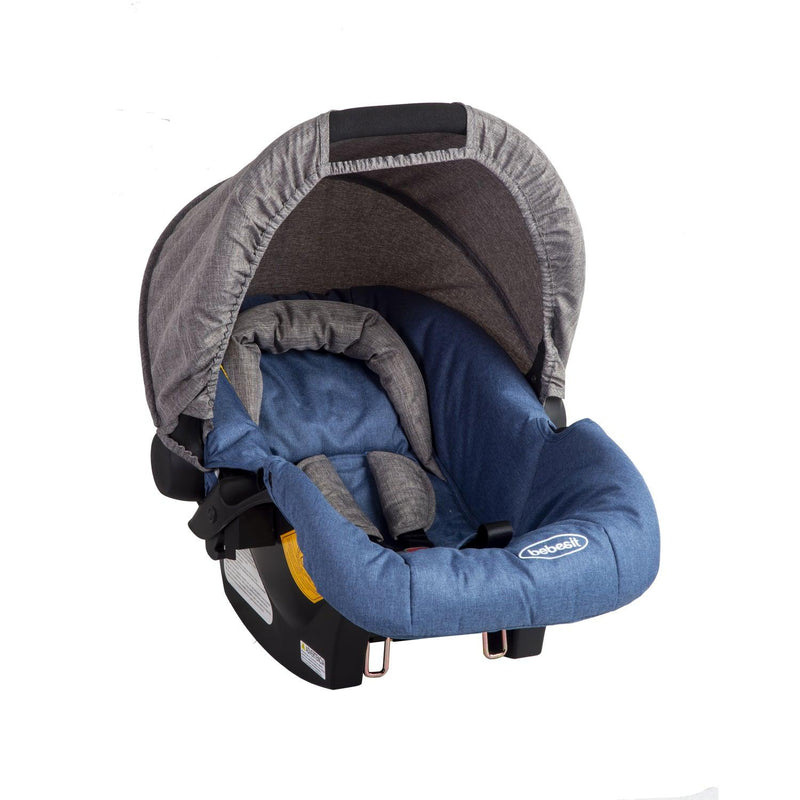 Coche Travel System Lisboa Gris Azul - KIDSCLUB Tienda ONLINE