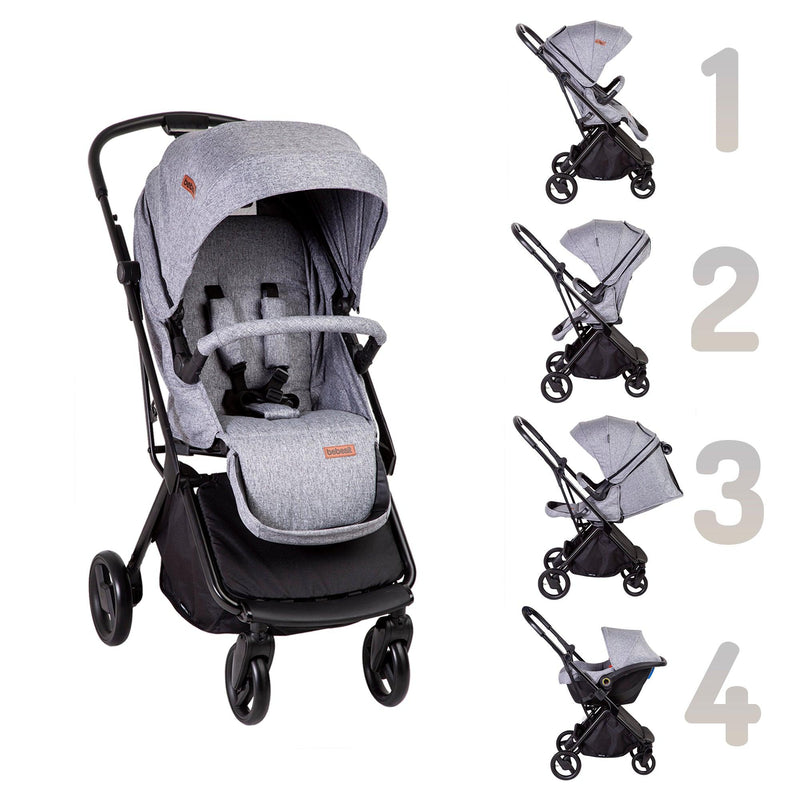 Coche Travel System Swift 360 Gris, Bebesit - KIDSCLUB Tienda ONLINE