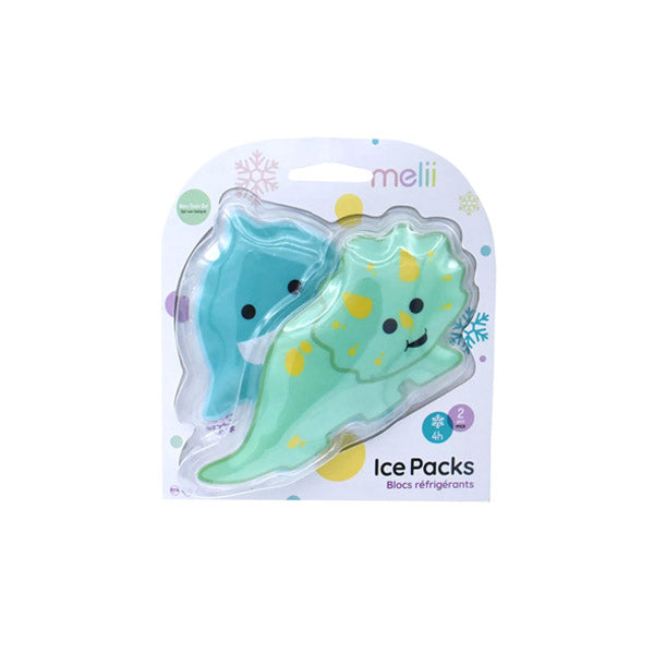 Pack de 2 Gel frios Ice Pack dino tiburon- Melii