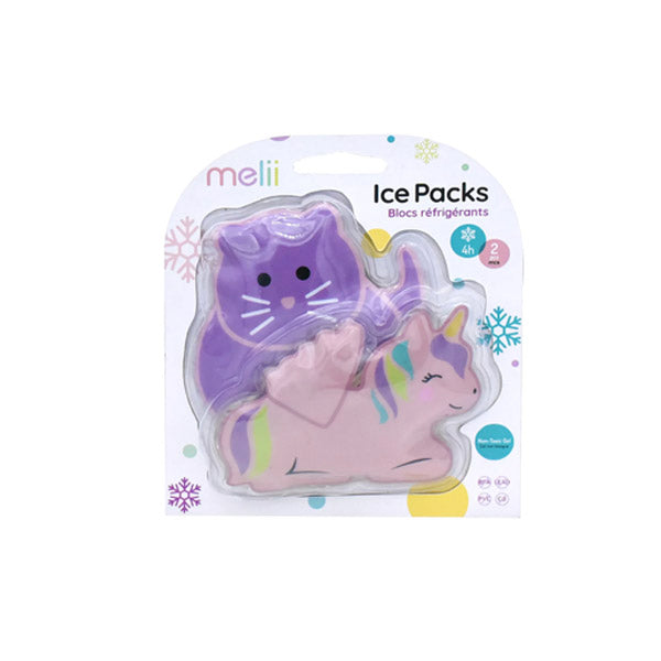 Pack de 2 Gel frios Ice Pack gato unicornio- Melii