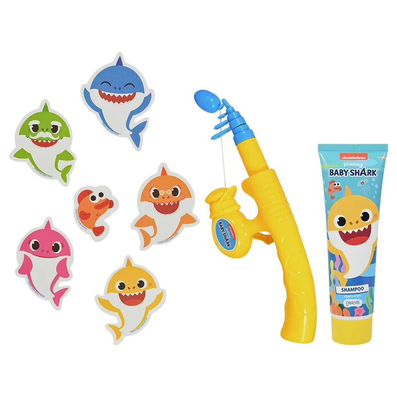 Set de Baño Baby Shark Shampoo + juego de pesca entretenida, Gelatti - KIDSCLUB Tienda ONLINE