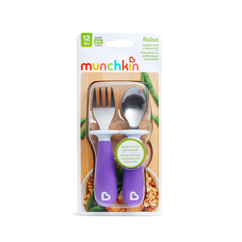 Set de tenedor y cuchara de metal, Munchkin - KIDSCLUB Tienda ONLINE