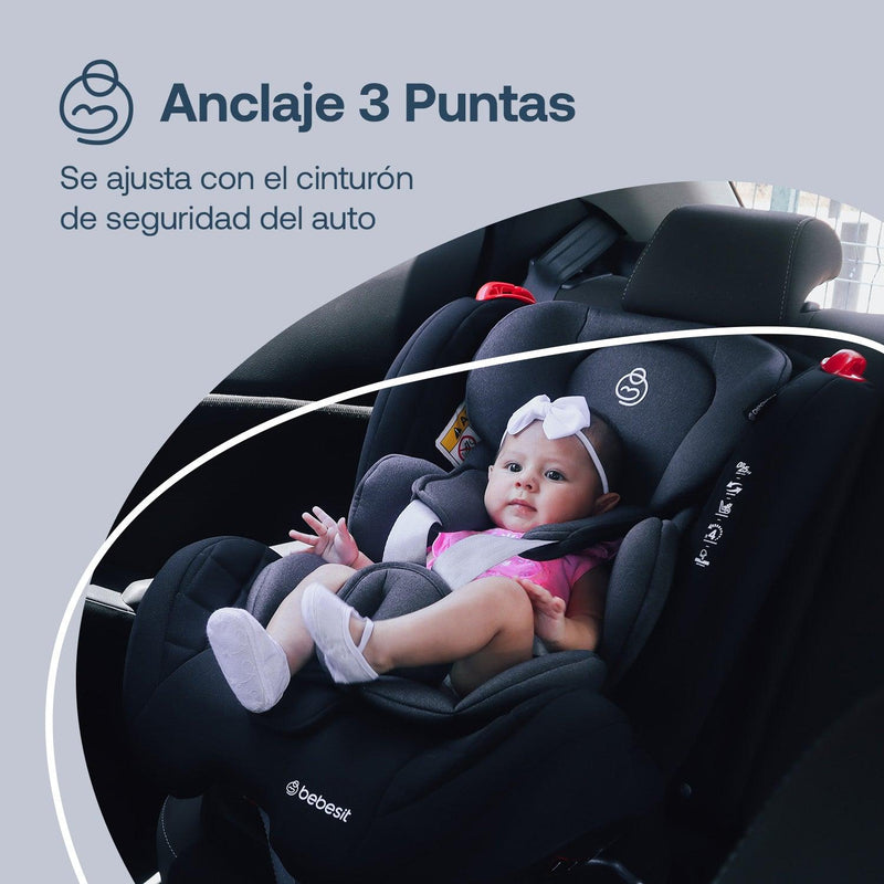 Silla de Auto Convertible Aries Gris, Bebesit - KIDSCLUB Tienda ONLINE