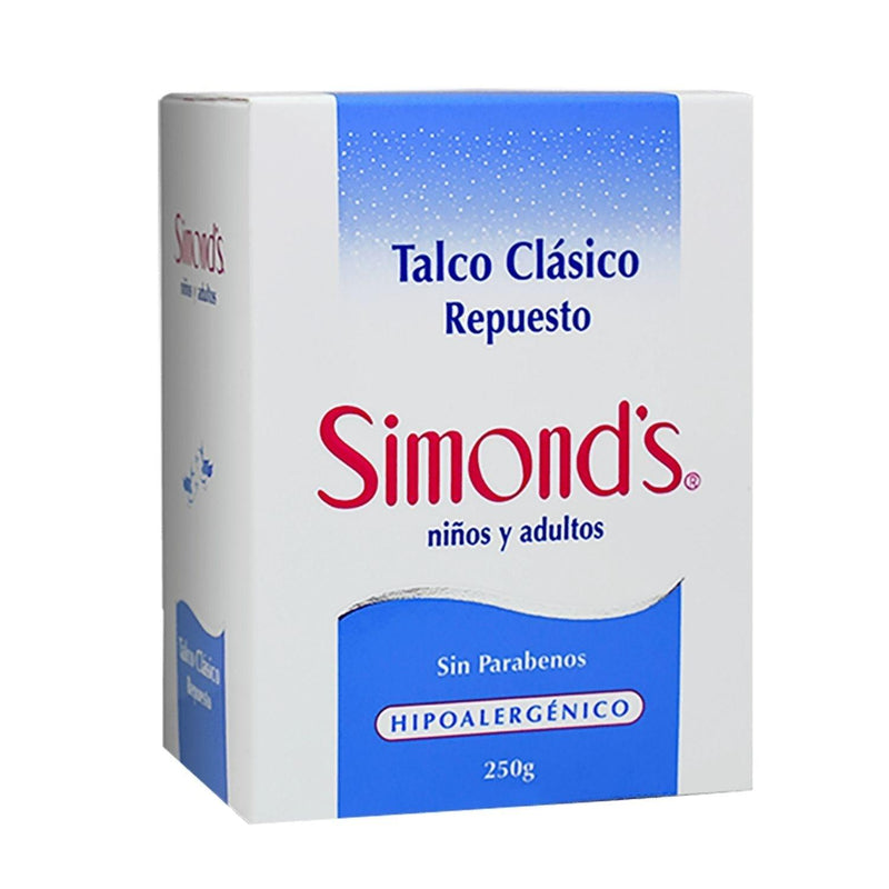 TALCO REPUESTO SIMONDS CLASICO 250 grs. - KIDSCLUB Tienda ONLINE