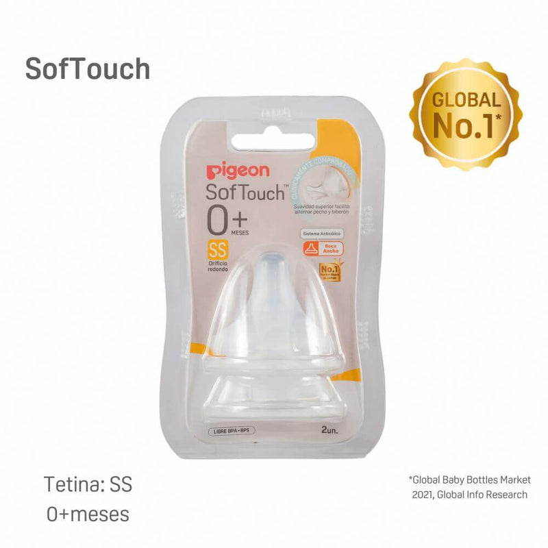 Tetina Repuesto Softouch Ss 2 Unidades, Pigeon - KIDSCLUB Tienda ONLINE