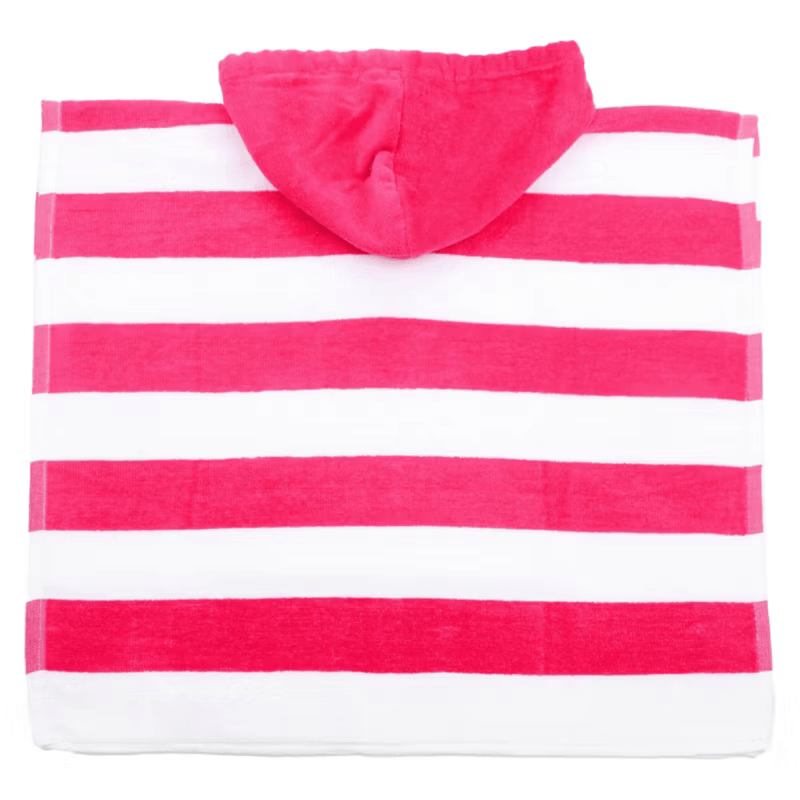 Toalla de Baño Con Capucha Rayas Fucsia, Infanti - KIDSCLUB Tienda ONLINE